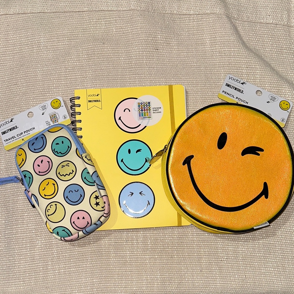 Yoobi Smiley Face Kids Set - Yellow, Blue, Multicolor